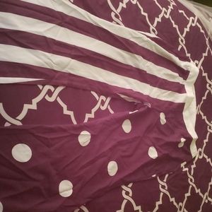 Flare leg slacks with semi stretch